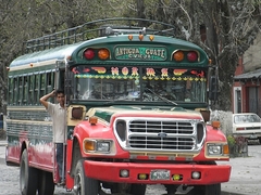 Chicken-Bus in Antigua - Guatemala